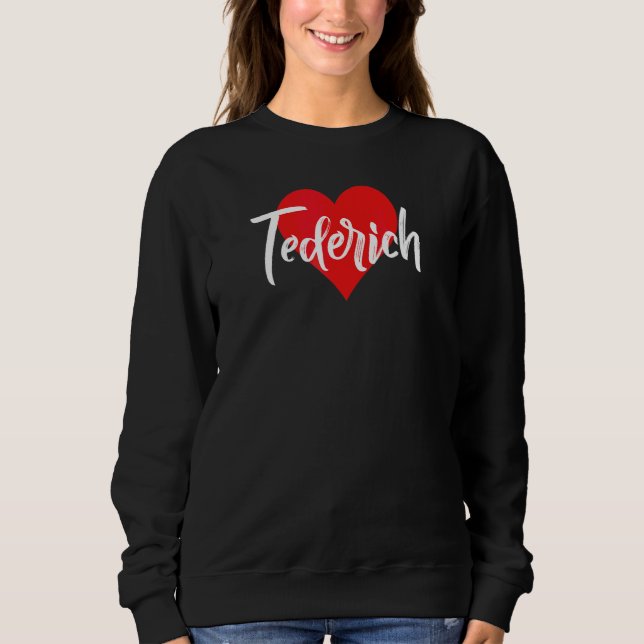 Jag älskar Tederich Förnamn  Kärlek Hjärta T Shirt (Framsida)