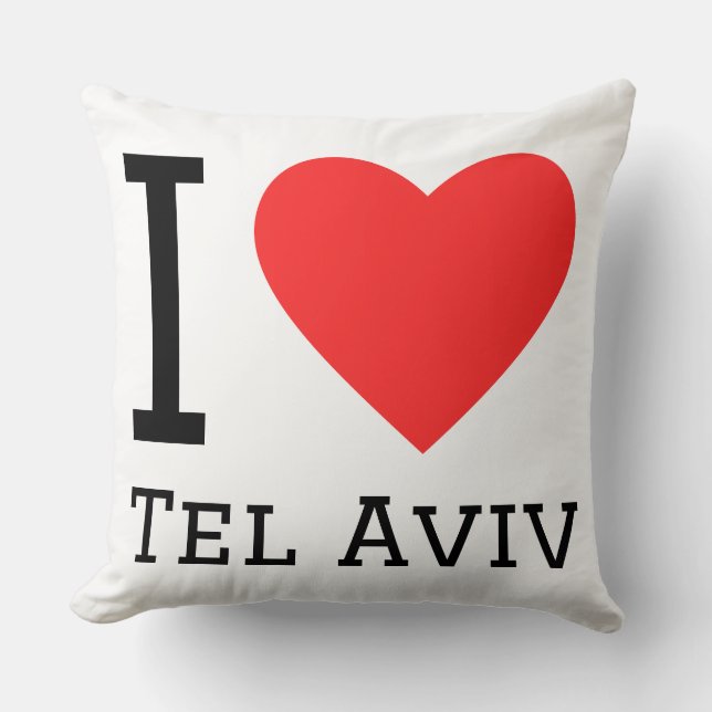 Jag älskar Tel Aviv Kudde (Framsida)