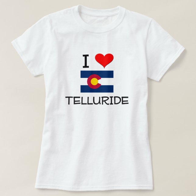 Jag älskar TELLURIDE Colorado T-shirt (Design framsida)