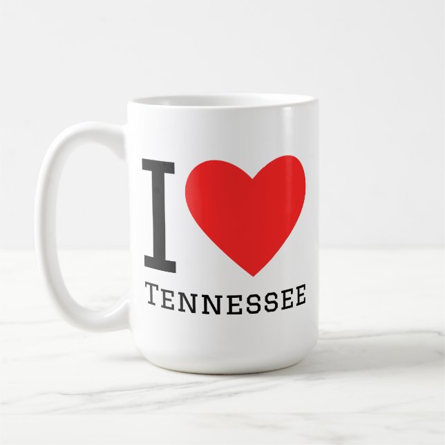 Jag älskar Tennessee  Kaffemugg (Vänster)