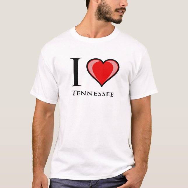 Jag älskar Tennessee T-shirt (Framsida)