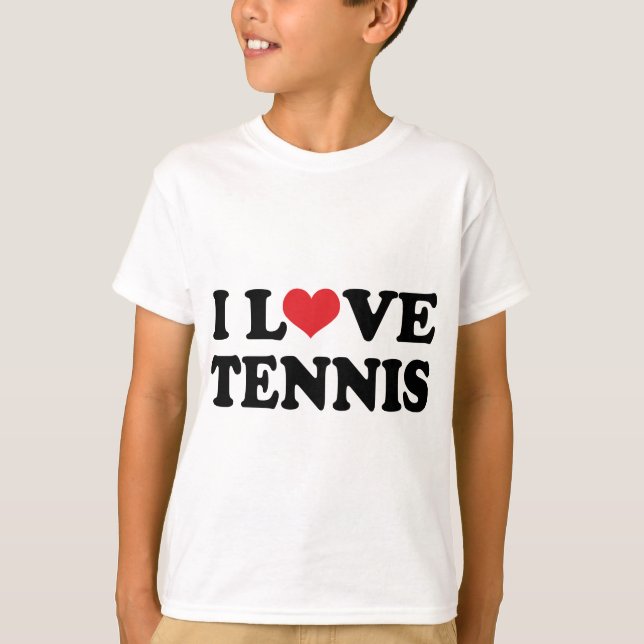 Jag älskar tennis (gåvan) tee shirt (Framsida)