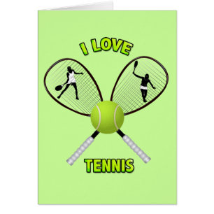 JAG ÄLSKAR TENNIS HÄLSNINGSKORT