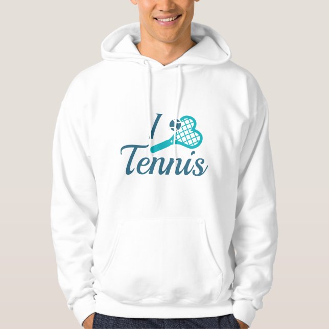 Jag älskar tennis hoodie (Framsida)