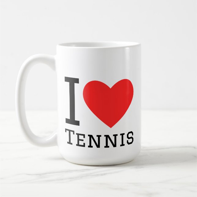 Jag älskar tennis kaffemugg (Vänster)