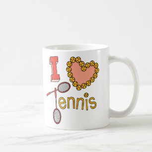Jag älskar tennis kaffemugg