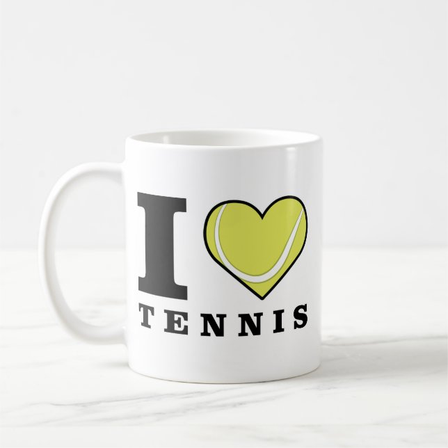 Jag älskar tennis kaffemugg (Vänster)