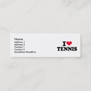 Jag älskar tennis mini visitkort