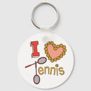 Jag älskar tennis nyckelring