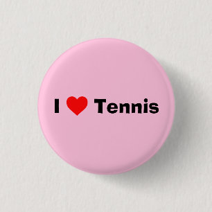 Jag älskar Tennis Pastell Rosa Knapp