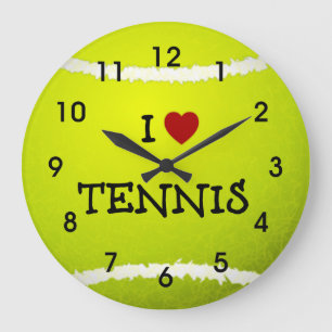 Jag älskar Tennis - Tennisboll Stor Klocka