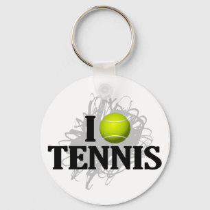 Jag älskar tennisemblemen nyckelring