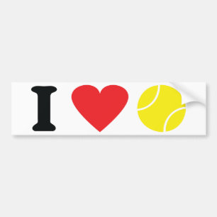 Jag älskar tennissymbolen bildekal