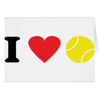 Jag älskar tennissymbolen hälsningskort