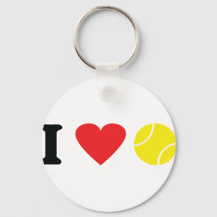 Jag älskar tennissymbolen nyckelring