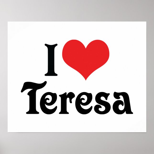 Jag älskar Teresa Poster (Framsidan)