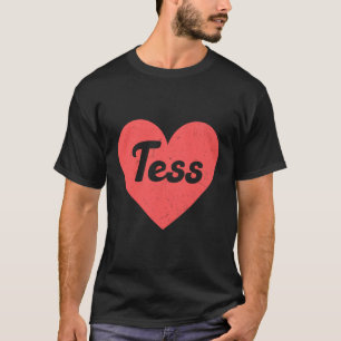 Jag älskar Tess - första Namn och hjärtan i Kärlek T Shirt