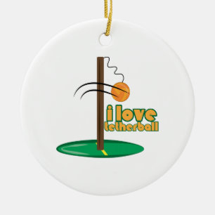 Jag älskar Tetherball Julgransprydnad Keramik