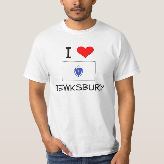 Jag älskar Tewksbury Massachusetts Tröja (Framsida)
