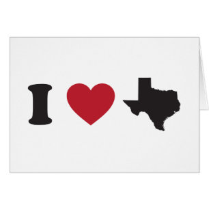 Jag älskar Texas Hälsningskort