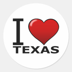 JAG ÄLSKAR TEXAS RUNT KLISTERMÄRKE