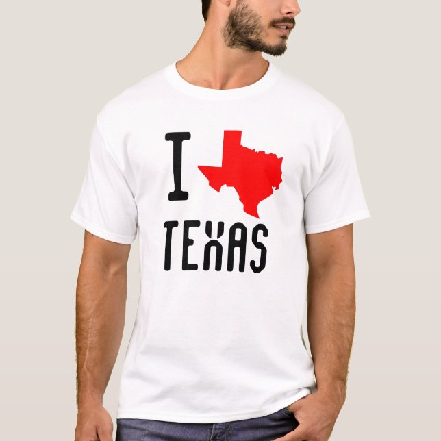 Jag älskar Texas T Shirt (Framsida)