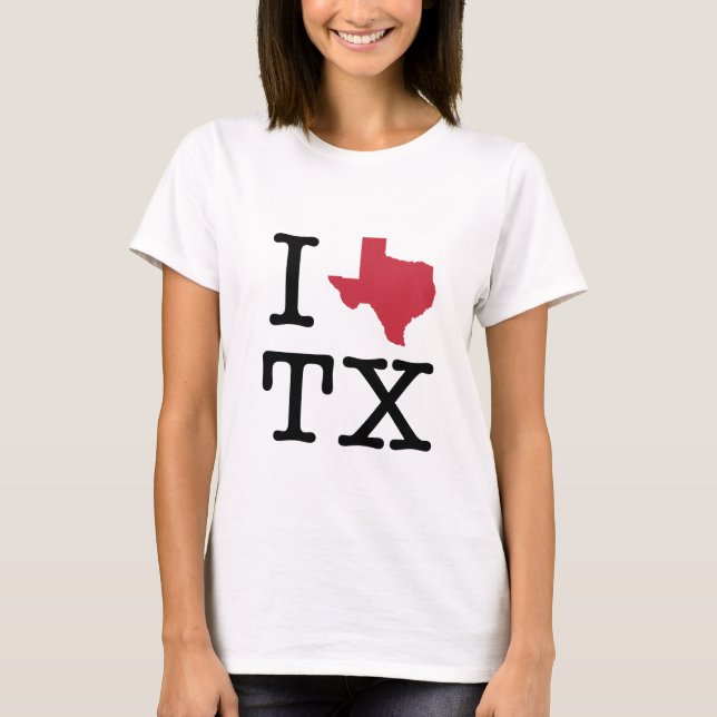Jag älskar texas tee shirt (Framsida)
