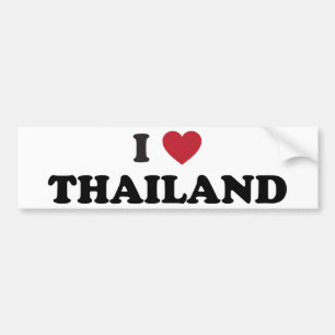 Jag älskar Thailand Bildekal