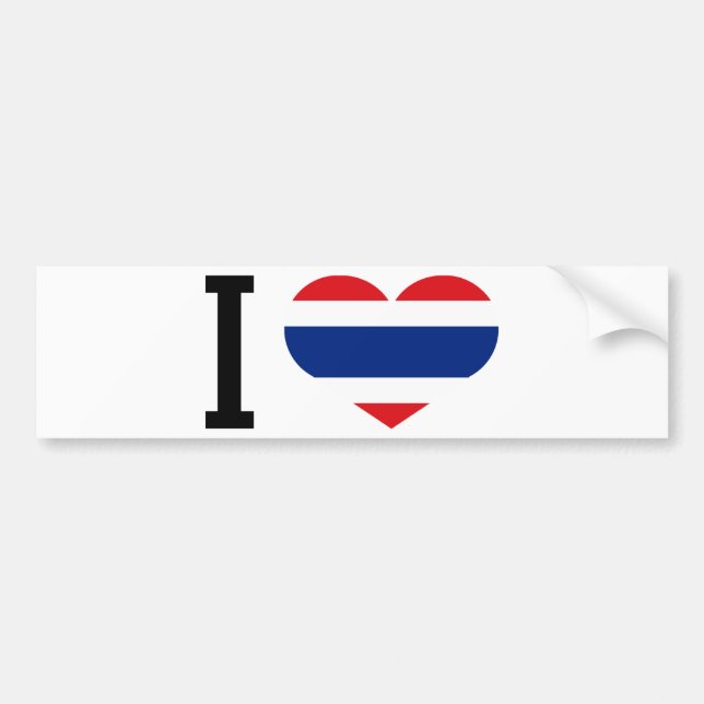 Jag älskar Thailand Bildekal (Framsidan)