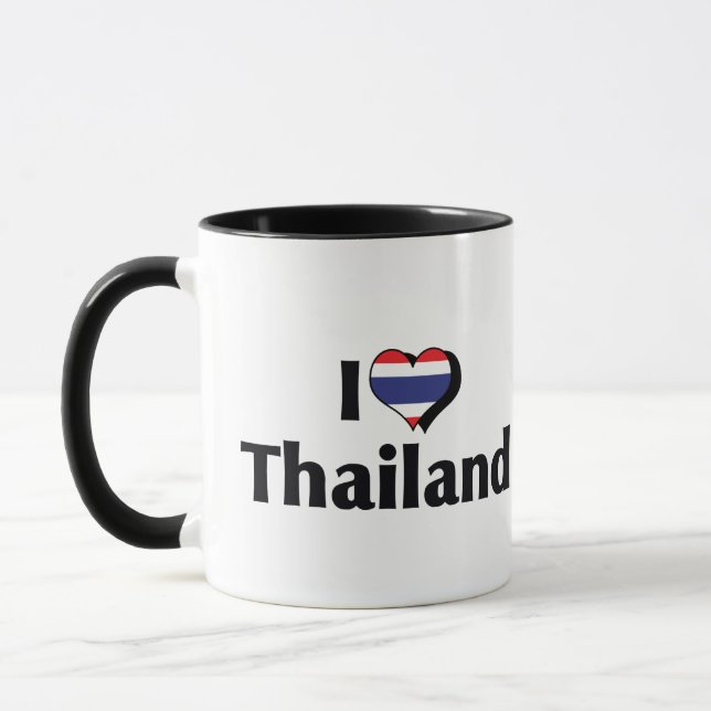 Jag älskar Thailand Flagga Mugg (Vänster)