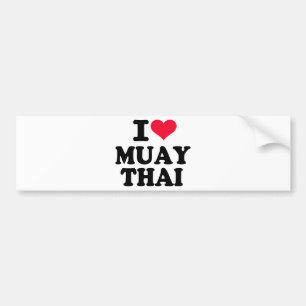Jag älskar thailändska Muay Bildekal