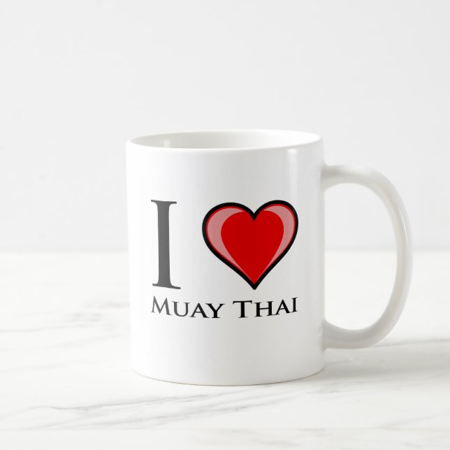 Jag älskar thailändska Muay Kaffemugg (Höger)
