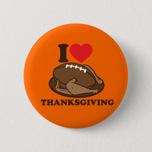 Jag älskar thanksgiving knapp (Framsida)