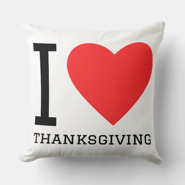 Jag älskar thanksgivings  kudde (Framsida)