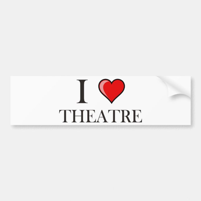 Jag älskar theatren bildekal (Framsidan)