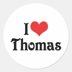 Jag älskar Thomas Runt Klistermärke