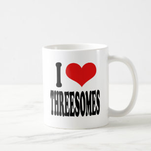 Jag älskar Threesomes Kaffemugg