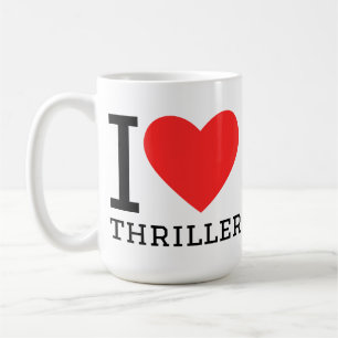Jag älskar thriller kaffemugg