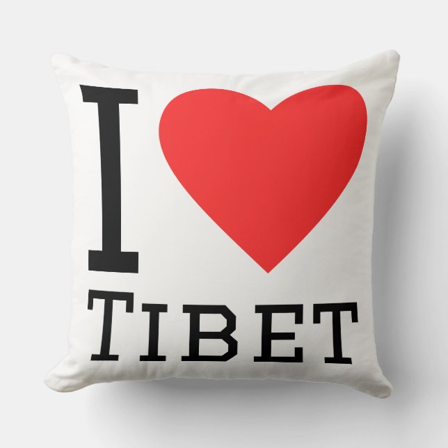 Jag älskar Tibet  Kudde (Framsida)