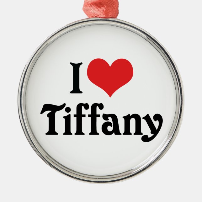 Jag älskar Tiffany Julgransprydnad Metall (Framsidan)