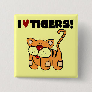 Jag älskar tigerTshirts och gåvor Knapp