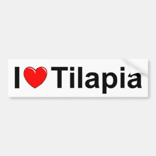 Jag älskar Tilapia (för hjärta) Bildekal