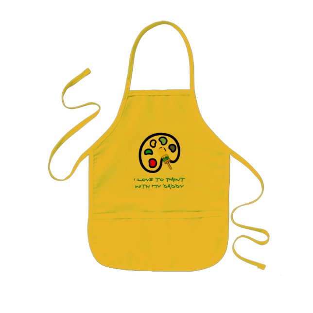 JAG ÄLSKAR TILL PAINTWITH MIN PAPPA BARNFÖRKLÄDE (Framsidan)