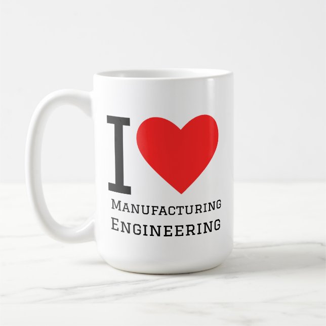 Jag älskar tillverkningsteknik  kaffemugg (Vänster)