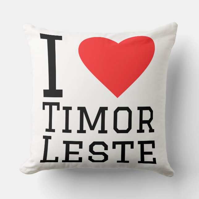 Jag älskar Timor-Leste Kudde (Framsida)