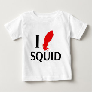 Jag älskar tioarmad bläckfisk t-shirt