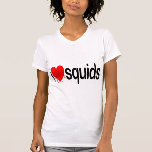 Jag älskar tioarmad bläckfisk t shirt