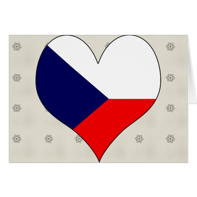 Jag älskar tjeck hälsningskort (Framsidan Horizontal)