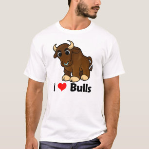 Jag älskar tjurar t shirt