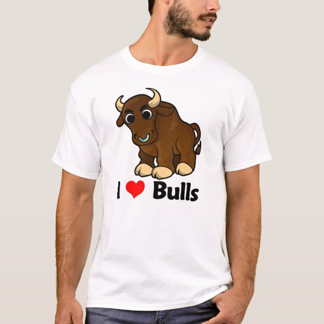 Jag älskar tjurar t shirt (Framsida)